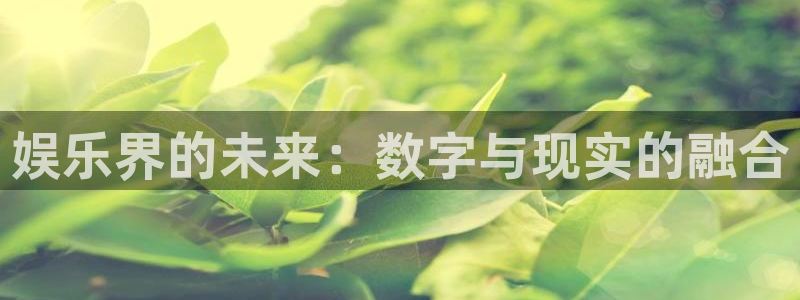乐赢彩店app：娱乐界的未来：数字与现实的融合